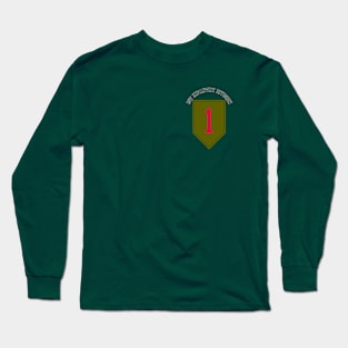 1st Infantry Division - Small Chest Design Long Sleeve T-Shirt